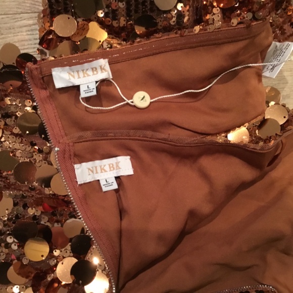 Women’s Sequin Dots Crop Top And Matching Mini Skirt Rave Nightclub Outfit - Picture 9 of 9